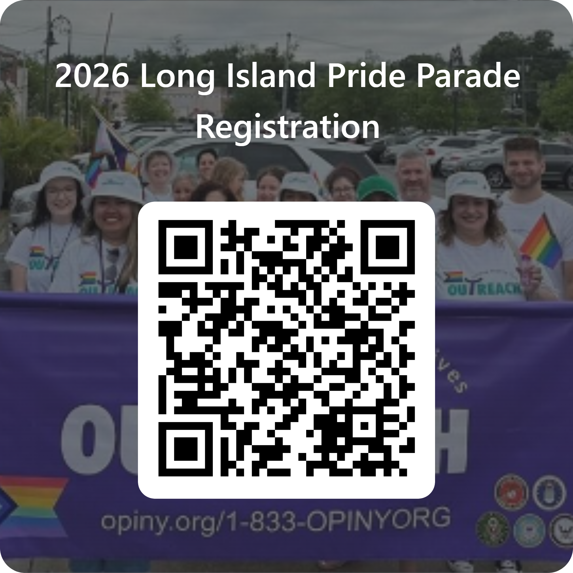 Long Island Pride Parade Registration 2026 QR Code